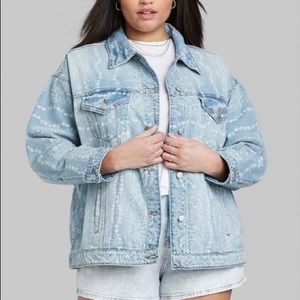 Paisley Denim Jacket - Oversized